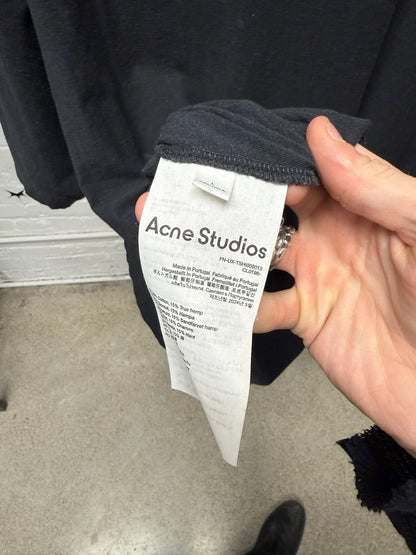 Acne Studios ‘Stockholm Logo’ Washed Black Oversized T-Shirt