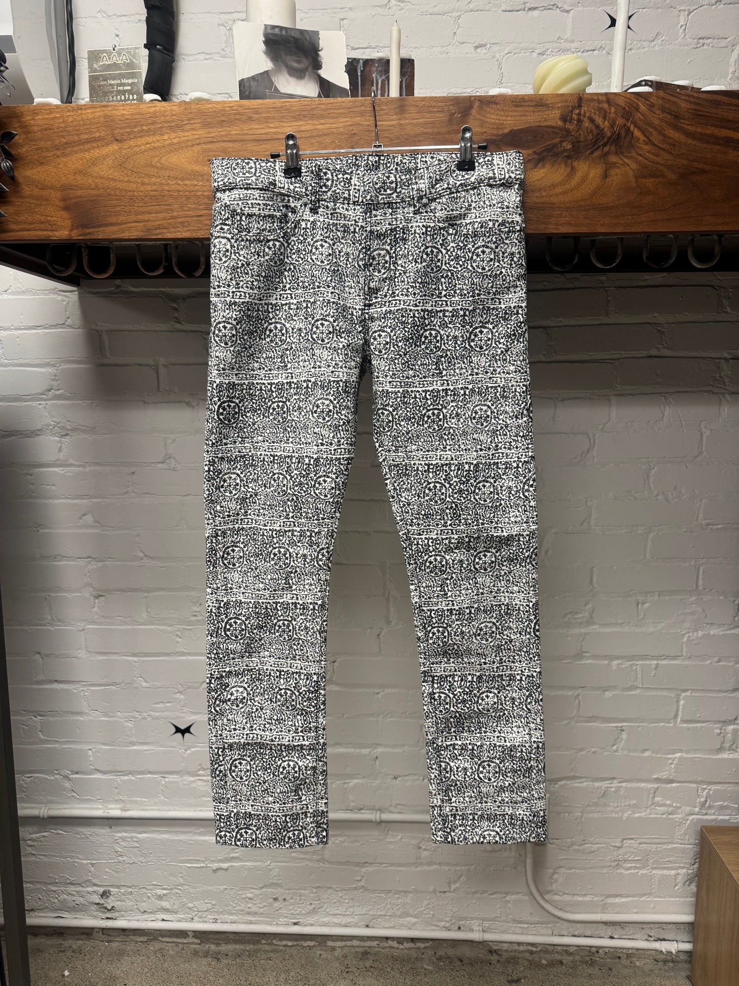 2013 Balenciaga ‘Tapestry’ Full Print Black/White Denim