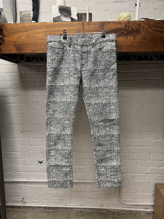 2013 Balenciaga ‘Tapestry’ Full Print Black/White Denim