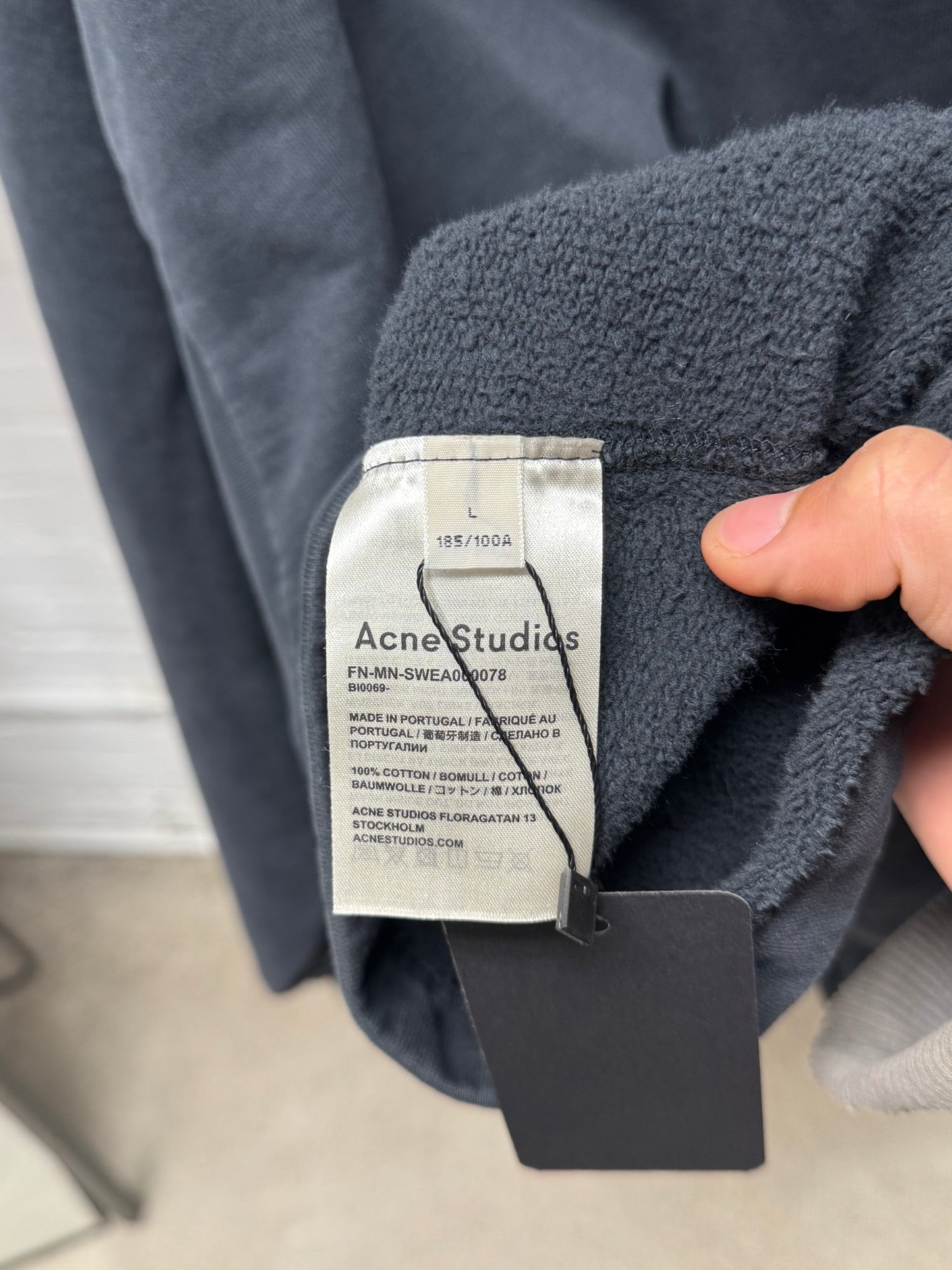 Acne Studios ‘Stockholm Logo’ Black Heavy Cotton Hoodie