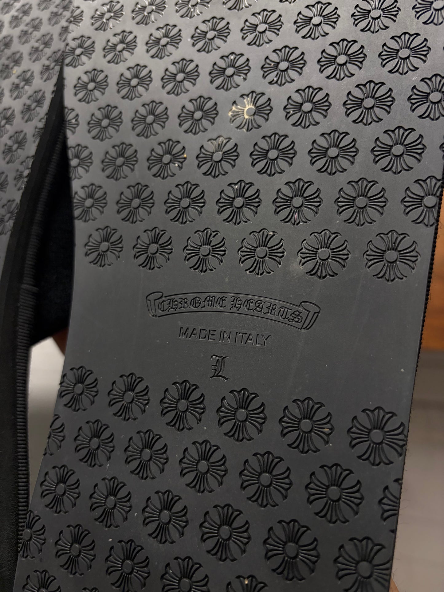 Chrome Hearts Black Horseshoe Logo ‘Hotel Slippers’