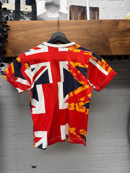 Comme Des Garçons ‘Floral Union Jack’ White Graphic T-Shirt