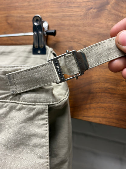 2023 Balenciaga Tan Ripstop ‘Convertible’ Flared Leg Cargo Pants