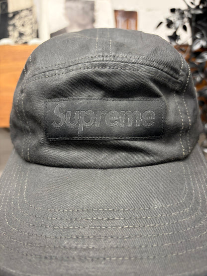 Maison Margiela x Supreme Waxed Black Canvas Box Logo ‘5 Panel’ Hat