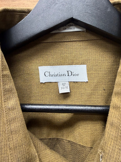 Vintage Christian Dior Caramel Brown Button Up Shirt