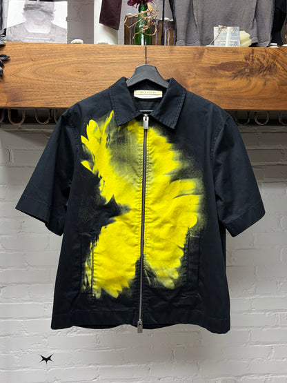 1017 Alyx 9SM ‘Spray Paint’ Print Zip-Up Short Sleeve Work Shirt