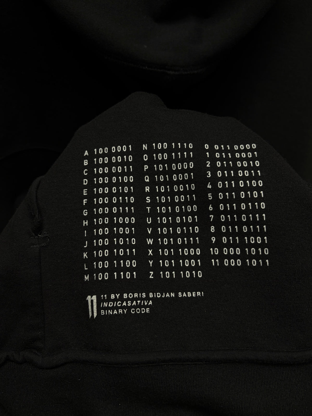 11 by Boris Bidjan Saberi ‘Code’ Embroidered Mask & Thumbhole Hoodie