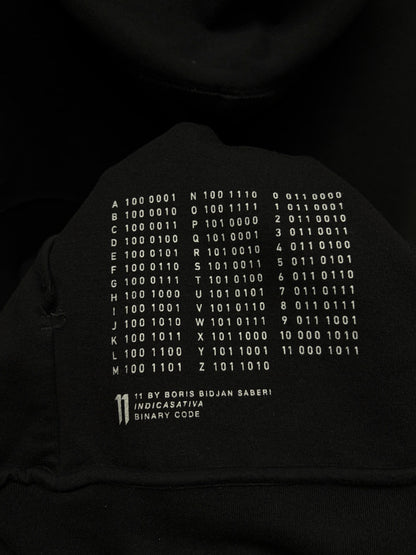 11 by Boris Bidjan Saberi ‘Code’ Embroidered Mask & Thumbhole Hoodie