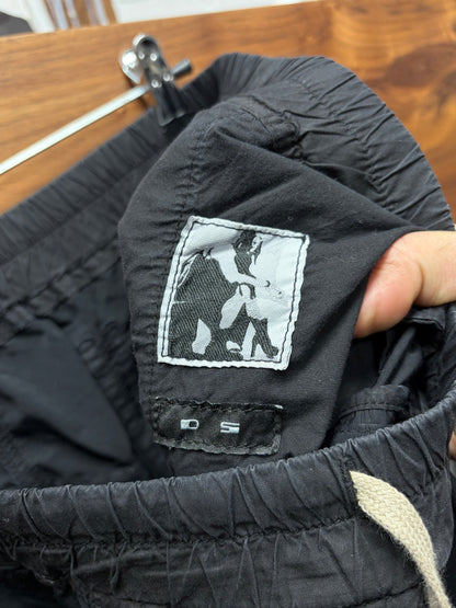 AW2014 Rick Owens ‘Moody’ Drop Crotch Black ‘Pod’ Drawstring Shorts