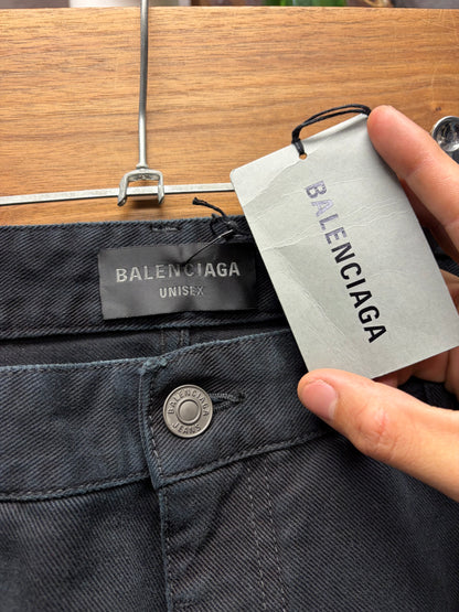 2023 Balenciaga Heavyweight Faded Black Cargo Carpenter Denim