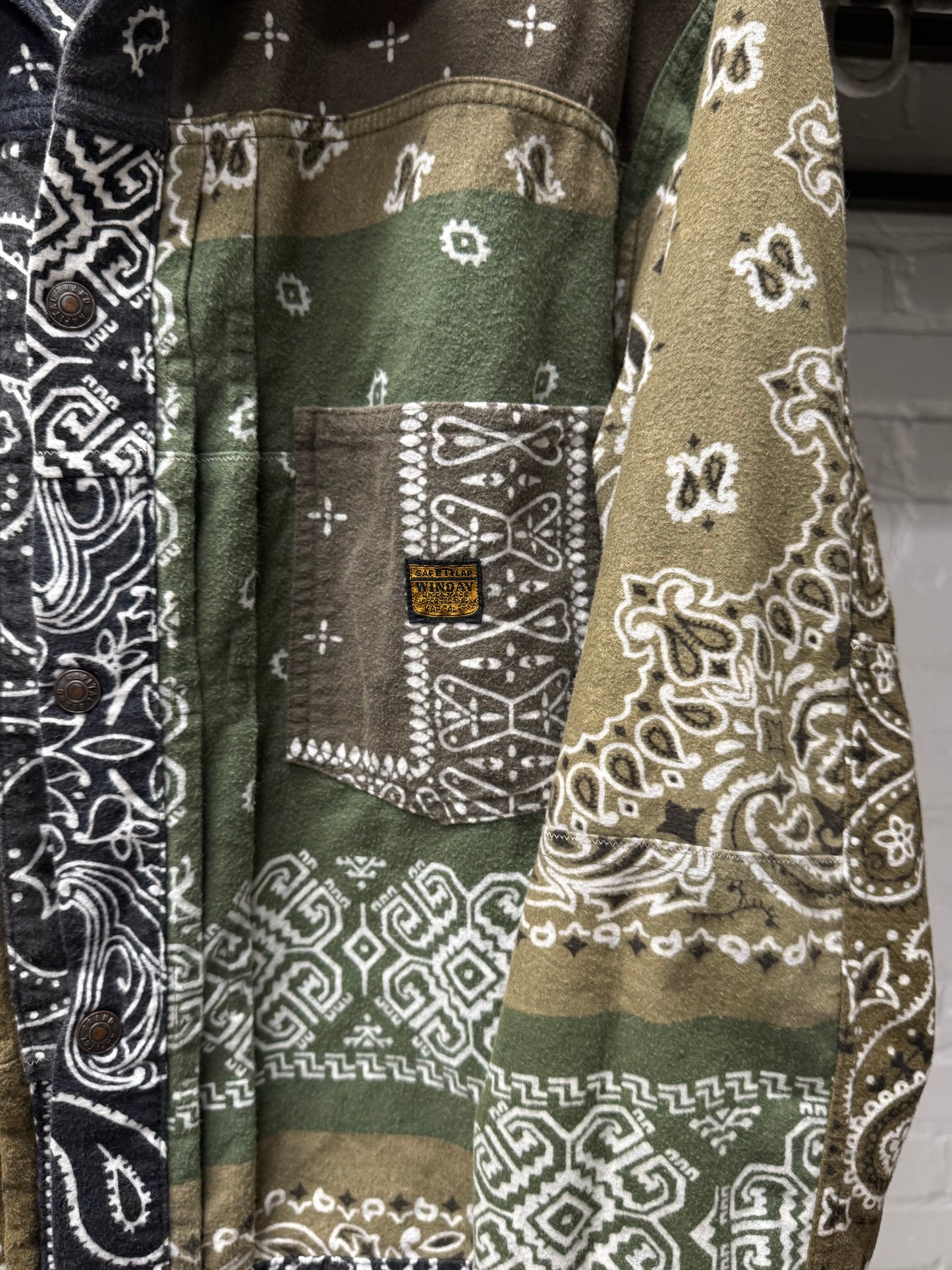 Kapital Two Way Reversible Blue/Green ‘Paisley’ Trucker Jacket