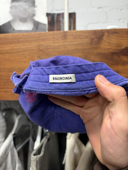 Balenciaga Purple ‘Unity’ Snowboard Logo Purple Strapback Baseball Cap
