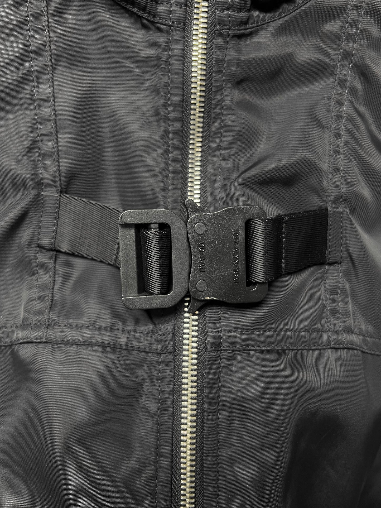 Alyx Studios ‘Roller Buckle’ Black Zip-Up Shell Jacket