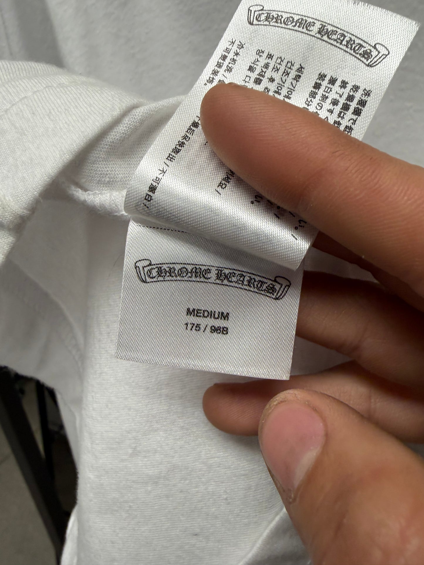 Chrome Hearts Blue/White Scroll Logo Long Sleeve Shirt