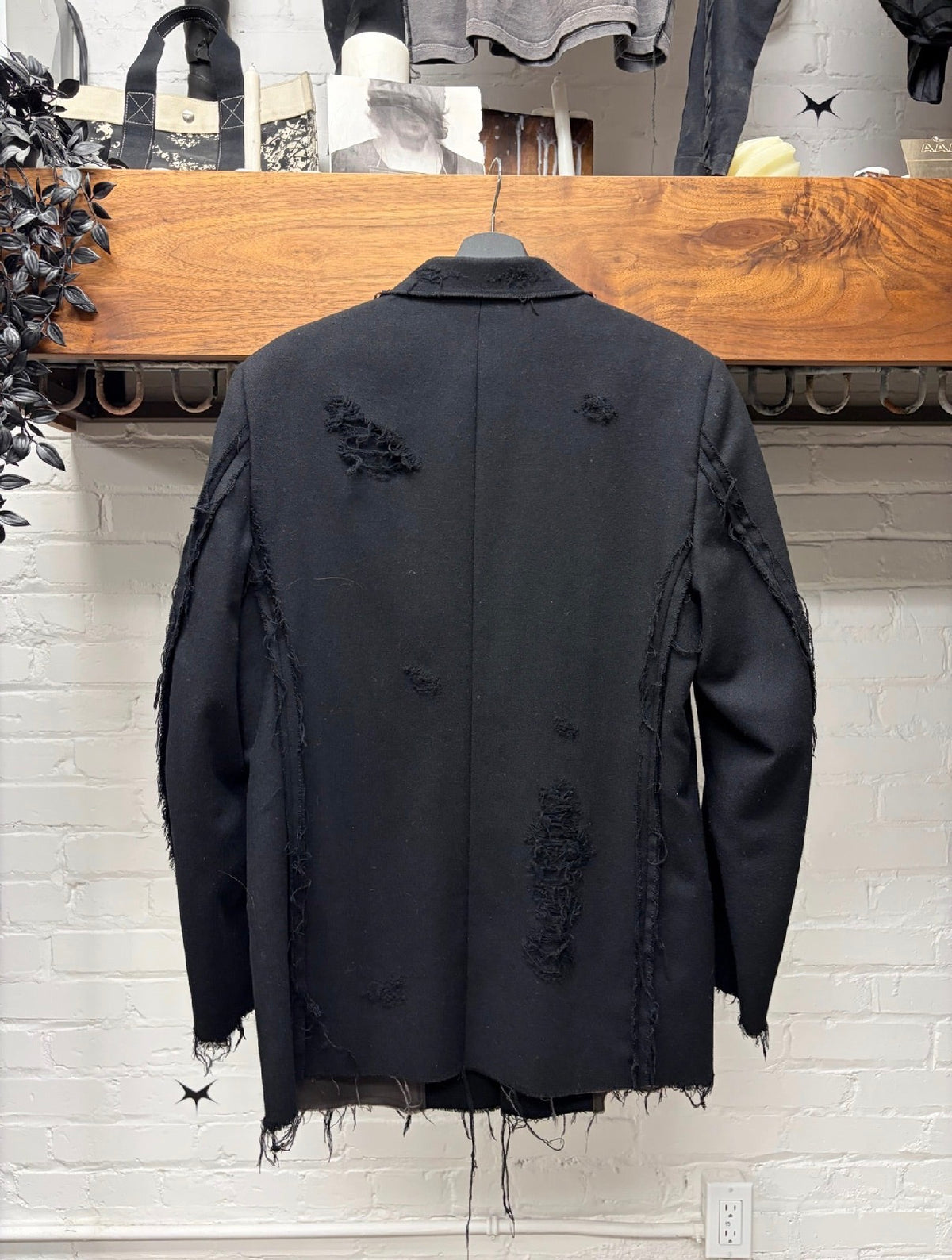 Doublet 1/79 Thrash Distressed Wool Blazer