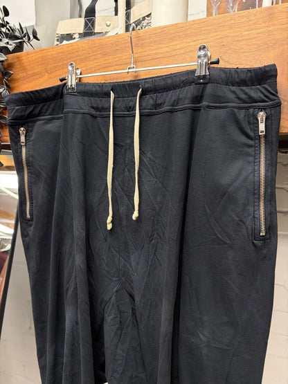 Rick Owens ‘Prisoner’ Drop Crotch Pod Black Drawstring Lounge Pants