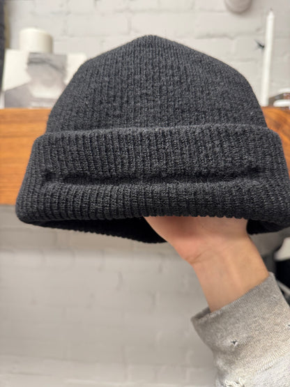 Chrome Hearts Black Ribbed ‘Plus Cross’ Wool Knit Beanie