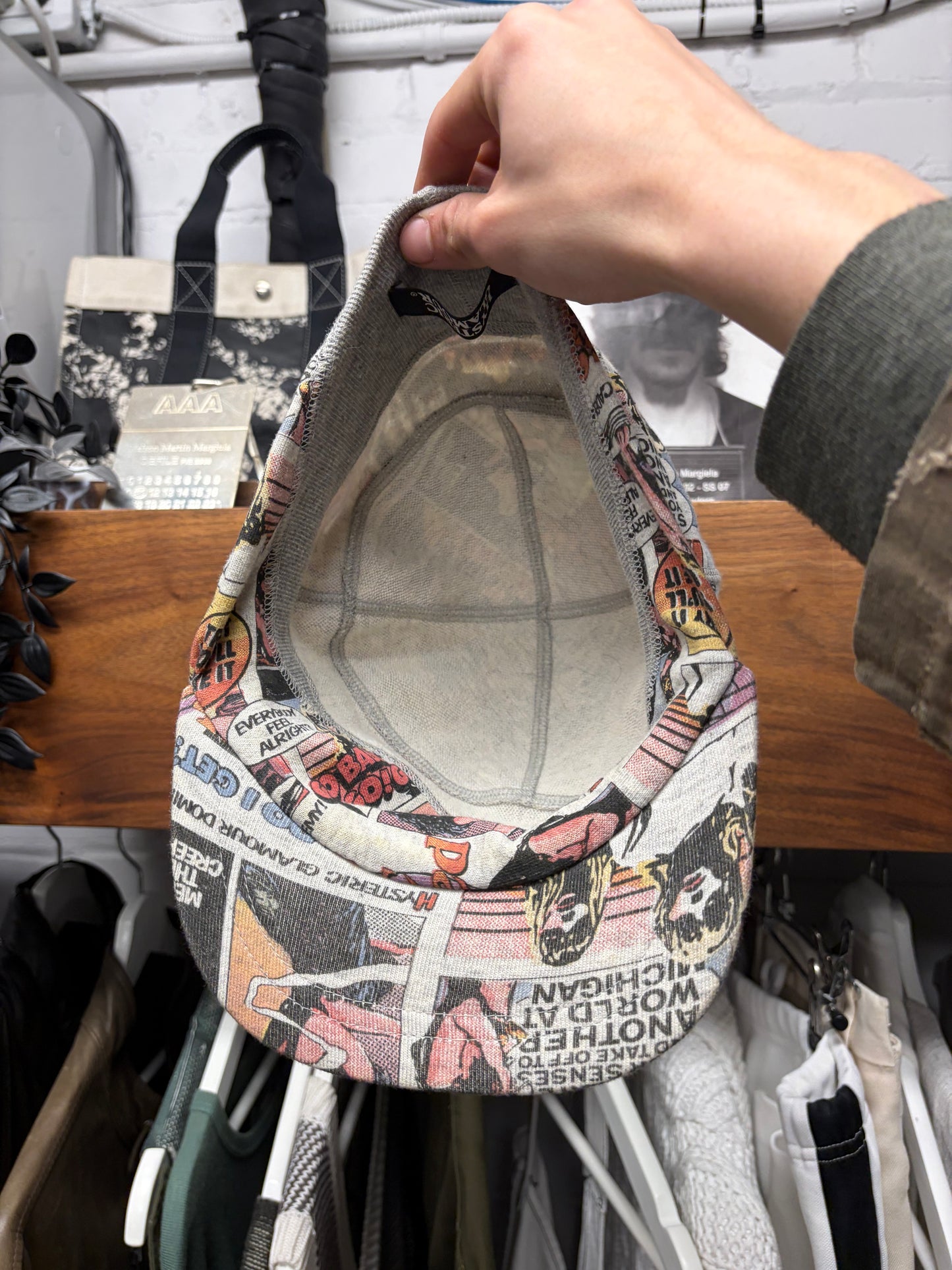 Hysteric Glamour ‘Newspaper Print’ Ribbed Cotton Cap