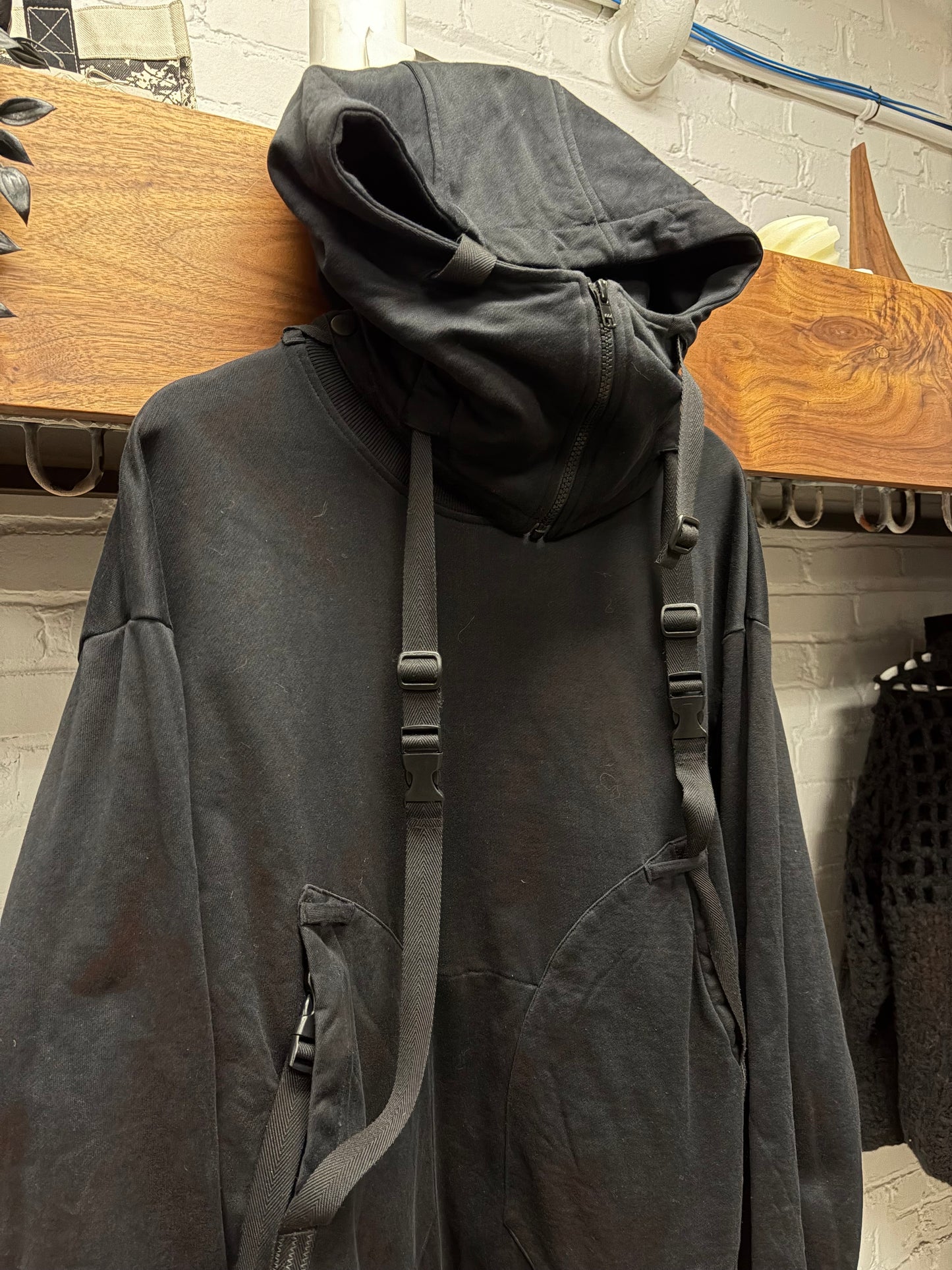 Y-3 Yohji Yamamoto ‘Gun Holster’ Black High Neck Zip Hoodie