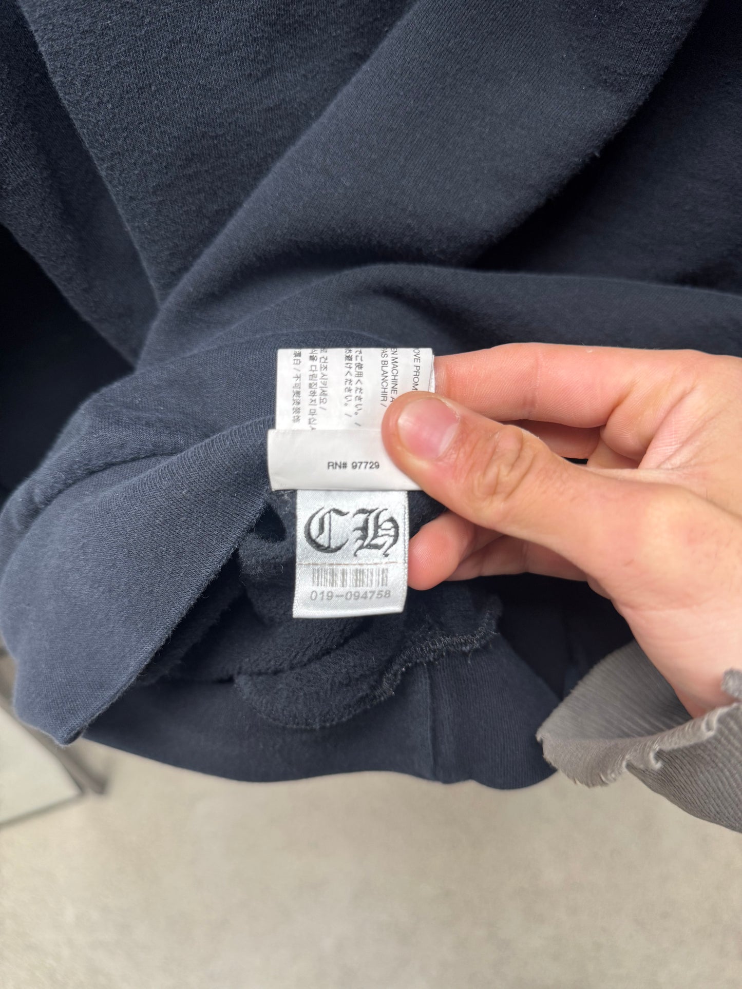 Chrome Hearts Black ‘Scroll Logo’ Pullover Drawstring Hoodie