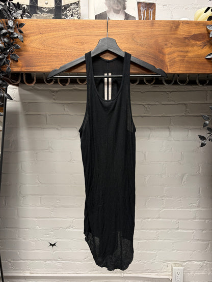 SS2023 Rick Owens ‘Edfu’ Ribbed Black Tank Top