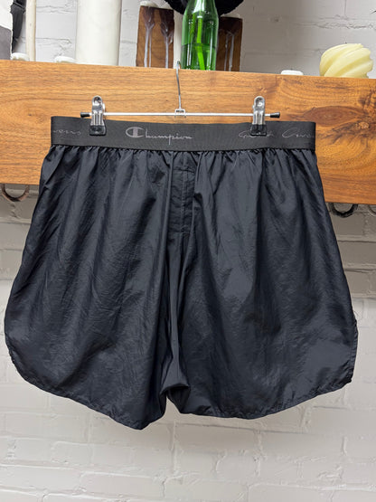SS2020 Rick Owens x Champion ‘Dolphin’ Black Nylon Boxer Shorts