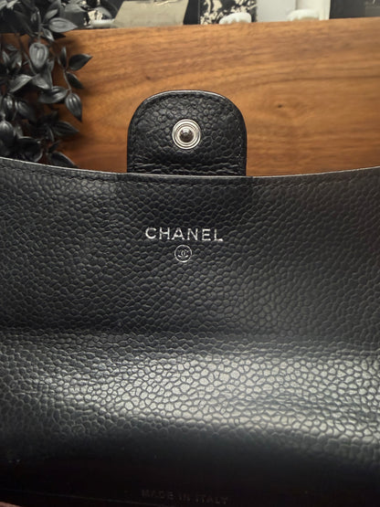 Chanel Quilted Lambskin Leather CC Top Flap Long Wallet