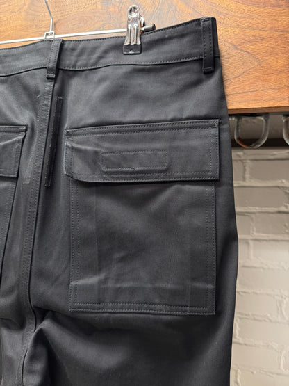 SS2020 Rick Owens ‘Tecuatl’ Black Flap Pocket Cargo Pants