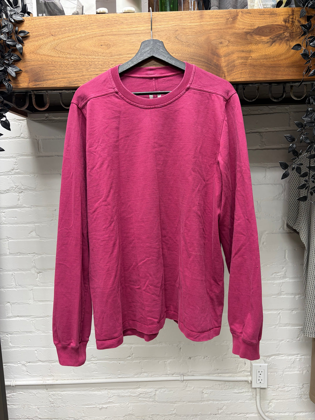 SS2023 Rick Owens ‘Edfu’ Fuchsia ‘Level’ Cotton Sweatshirt