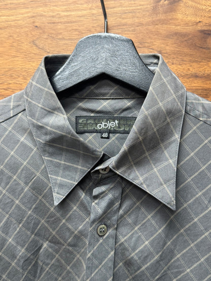 Vintage 90s Jean Paul Gaultier ‘Grid Pattern’ D-Ring Shirt