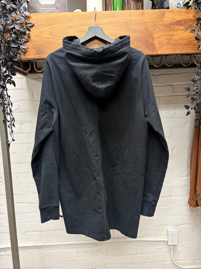 AW2015 Rick Owens ‘Sphinx’ Black Drawstring Cotton Hoodie