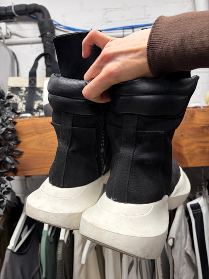 Rick Owens Fogachine DRKSHDW ‘Army Split Sole’ Black Canvas High Top Sneakers