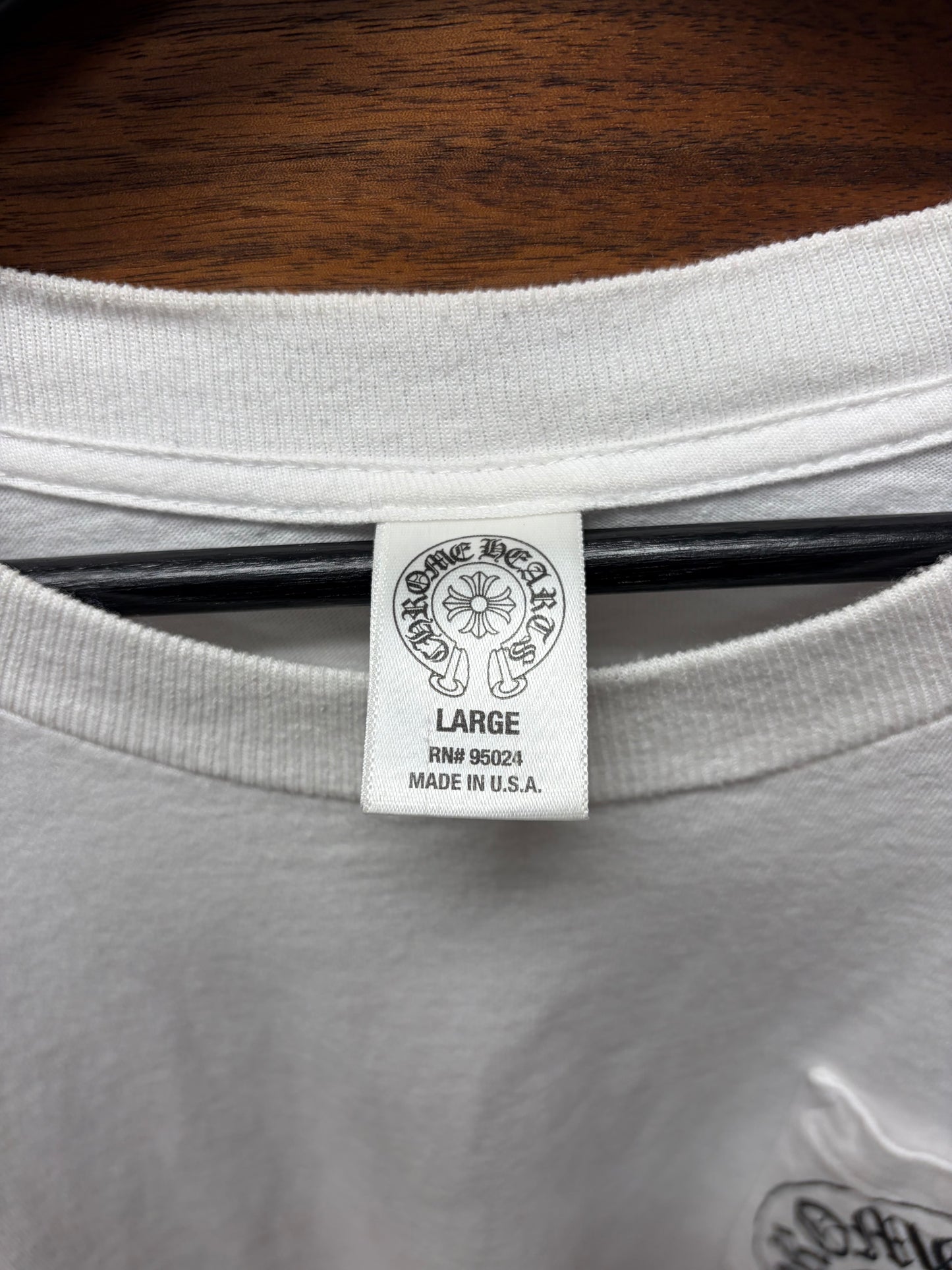 Chrome Hearts American Flag ‘Dagger’ White Long Sleeve Shirt