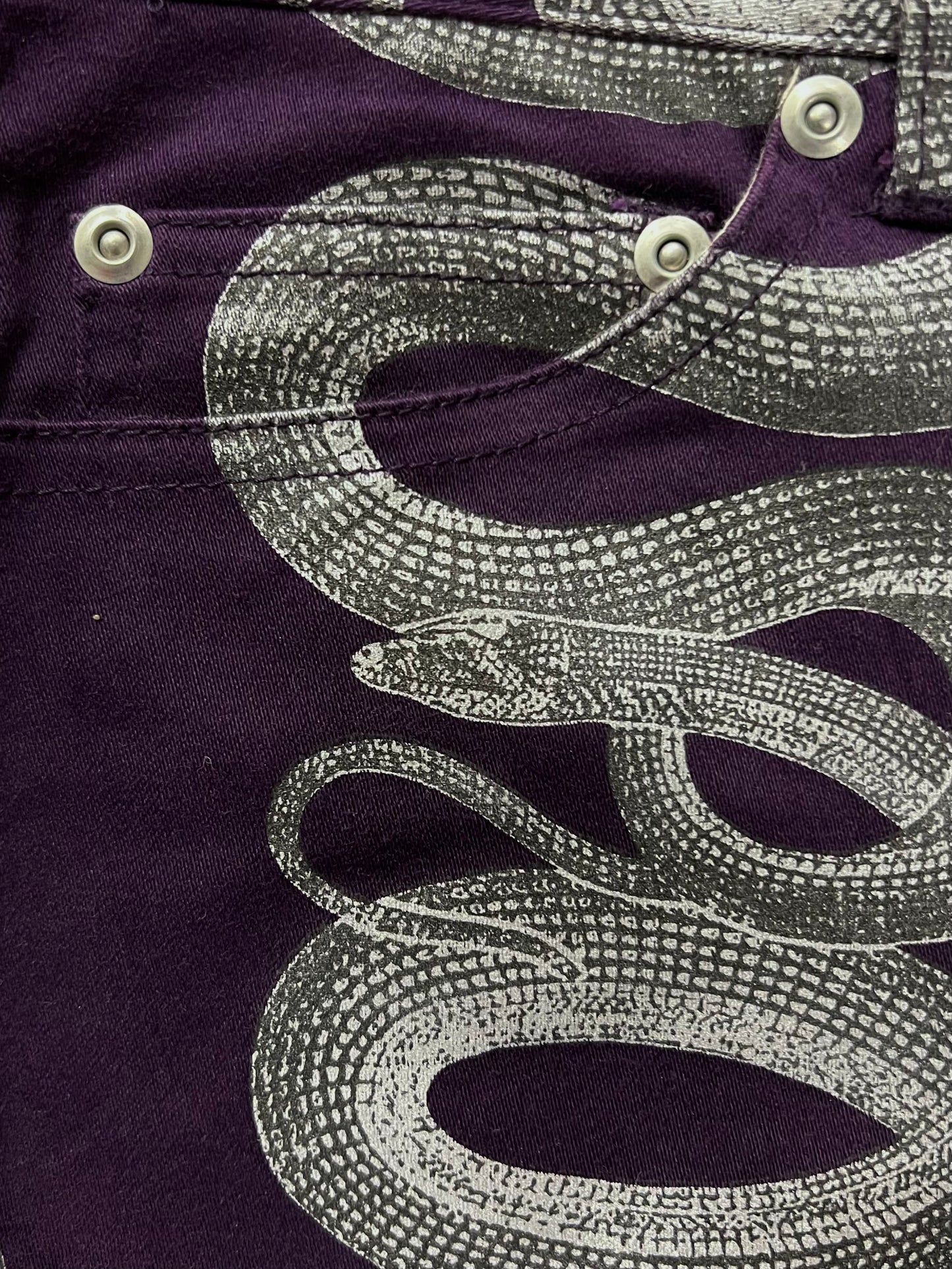 Hysteric Glamour Purple ‘Snake’ Skinny Denim