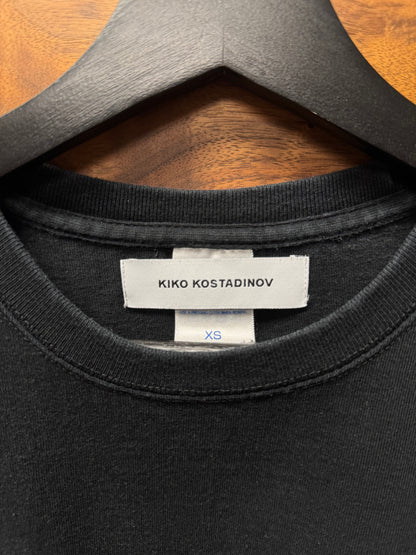 Kiko Kostadinov ‘Funny How Secrets Travel’ Black Graphic T-Shirt