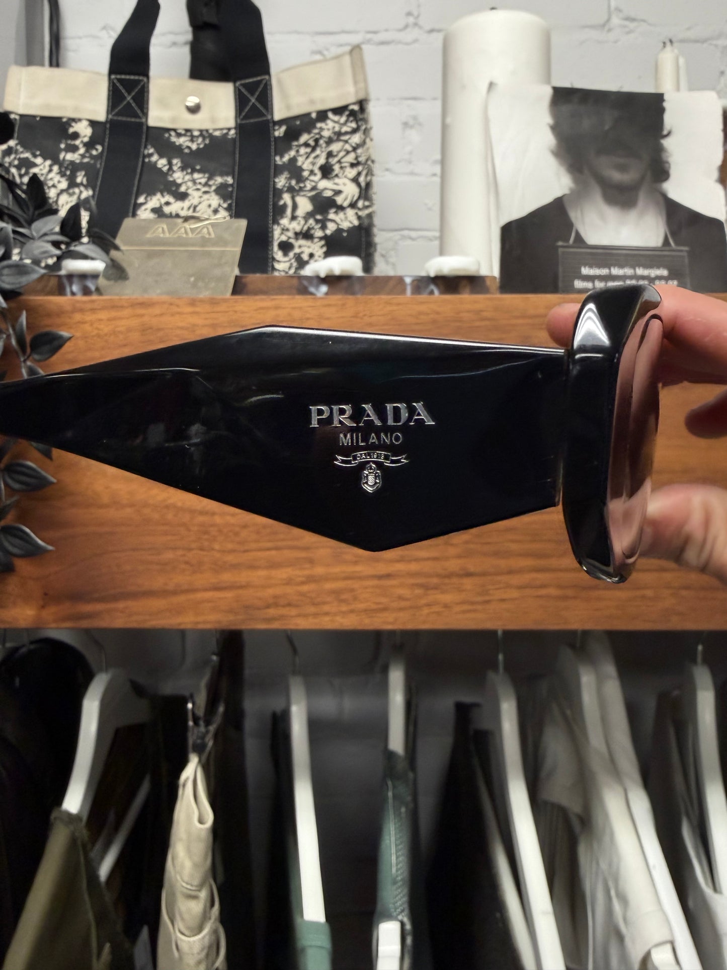 Prada ‘PR17 WS’ Matte Black Tinted Sunglasses