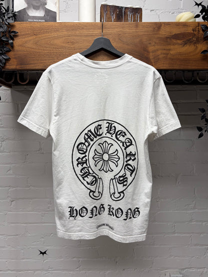 Chrome Hearts ‘Hong Kong’ Store Exclusive Horseshoe White Logo T-Shirt
