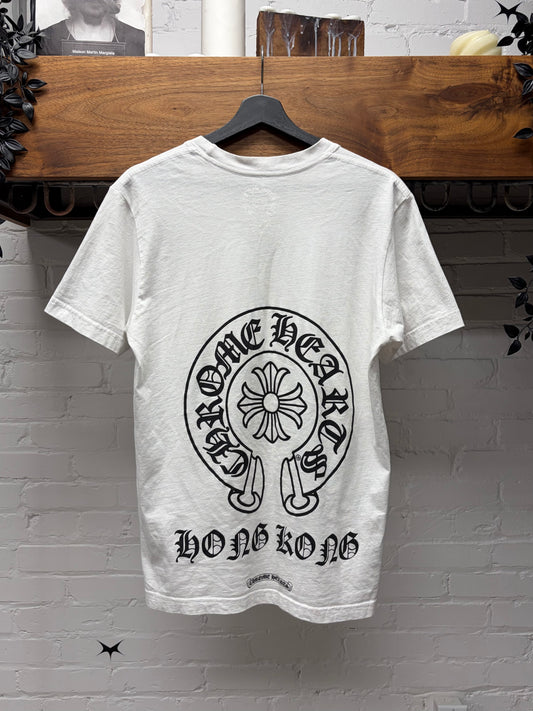 Chrome Hearts ‘Hong Kong’ Store Exclusive Horseshoe White Logo T-Shirt