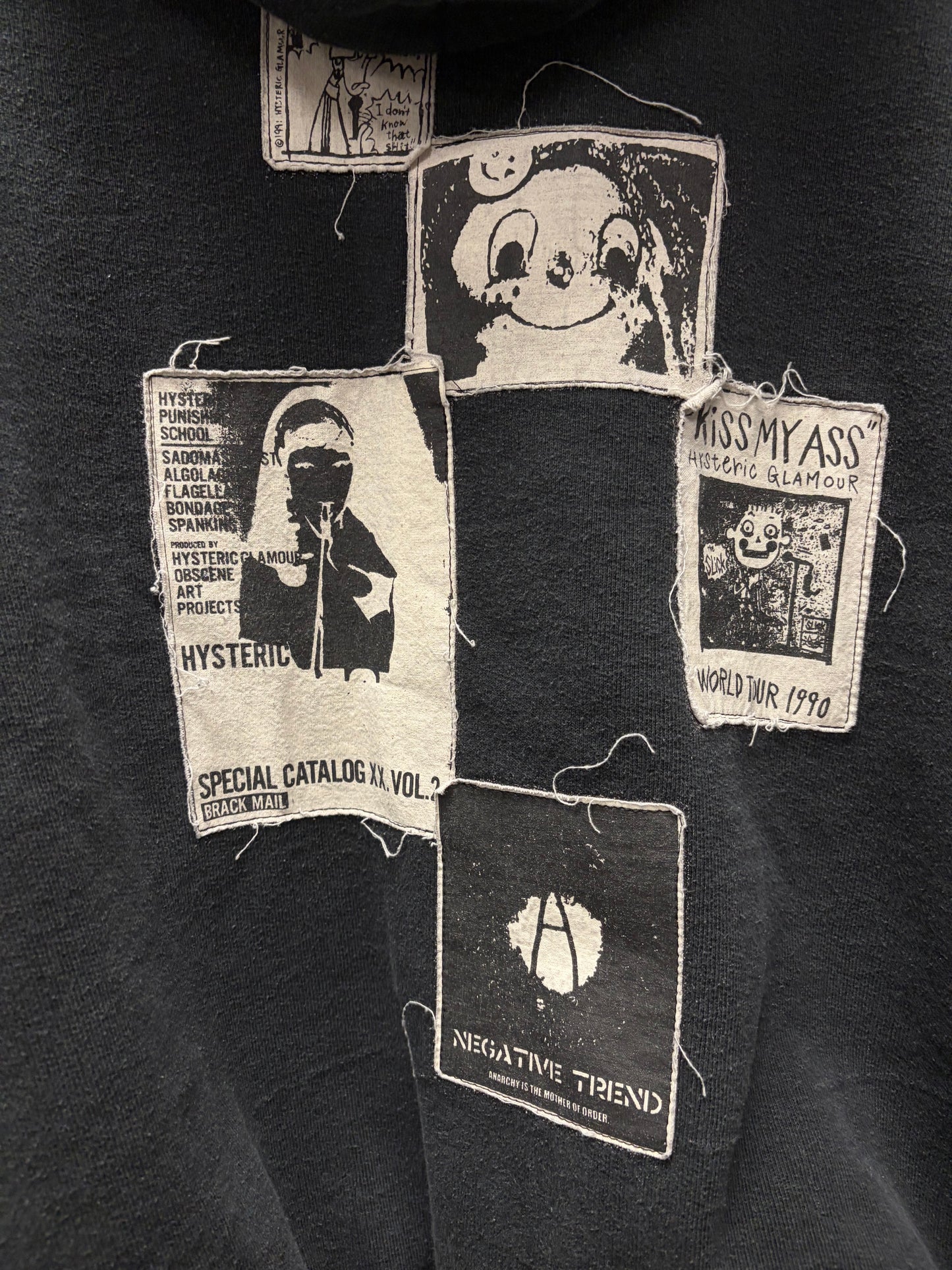Hysteric Glamour x Circle Heritage Heavyweight ‘Patchwork’ Cotton Hoodie with Thermal Liner