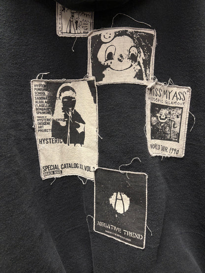 Hysteric Glamour x Circle Heritage Heavyweight ‘Patchwork’ Cotton Hoodie with Thermal Liner