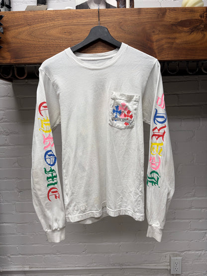 Chrome Hearts Multi-Coloured Cross ‘Cemetery’ Flooded White Long Sleeve Shirt