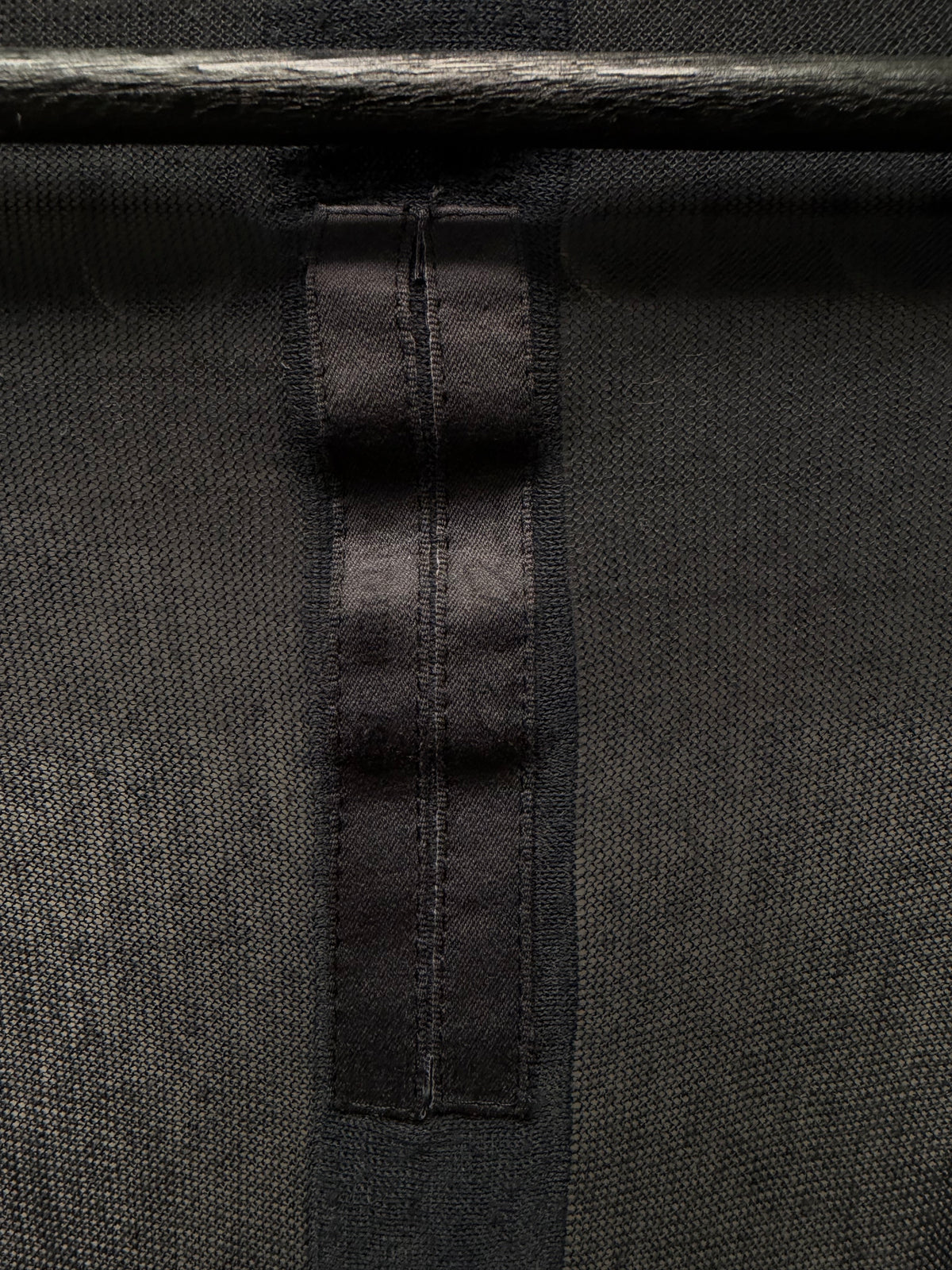 AW2011 Rick Owens ‘Anthem’ Black Semi Sheer Waterfall Cardigan