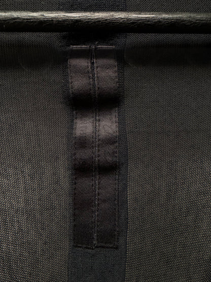 AW2011 Rick Owens ‘Anthem’ Black Semi Sheer Waterfall Cardigan
