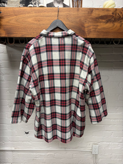 Y’Ssacs by Yohji Yamamoto Baseball Sleeve Plaid Shirt