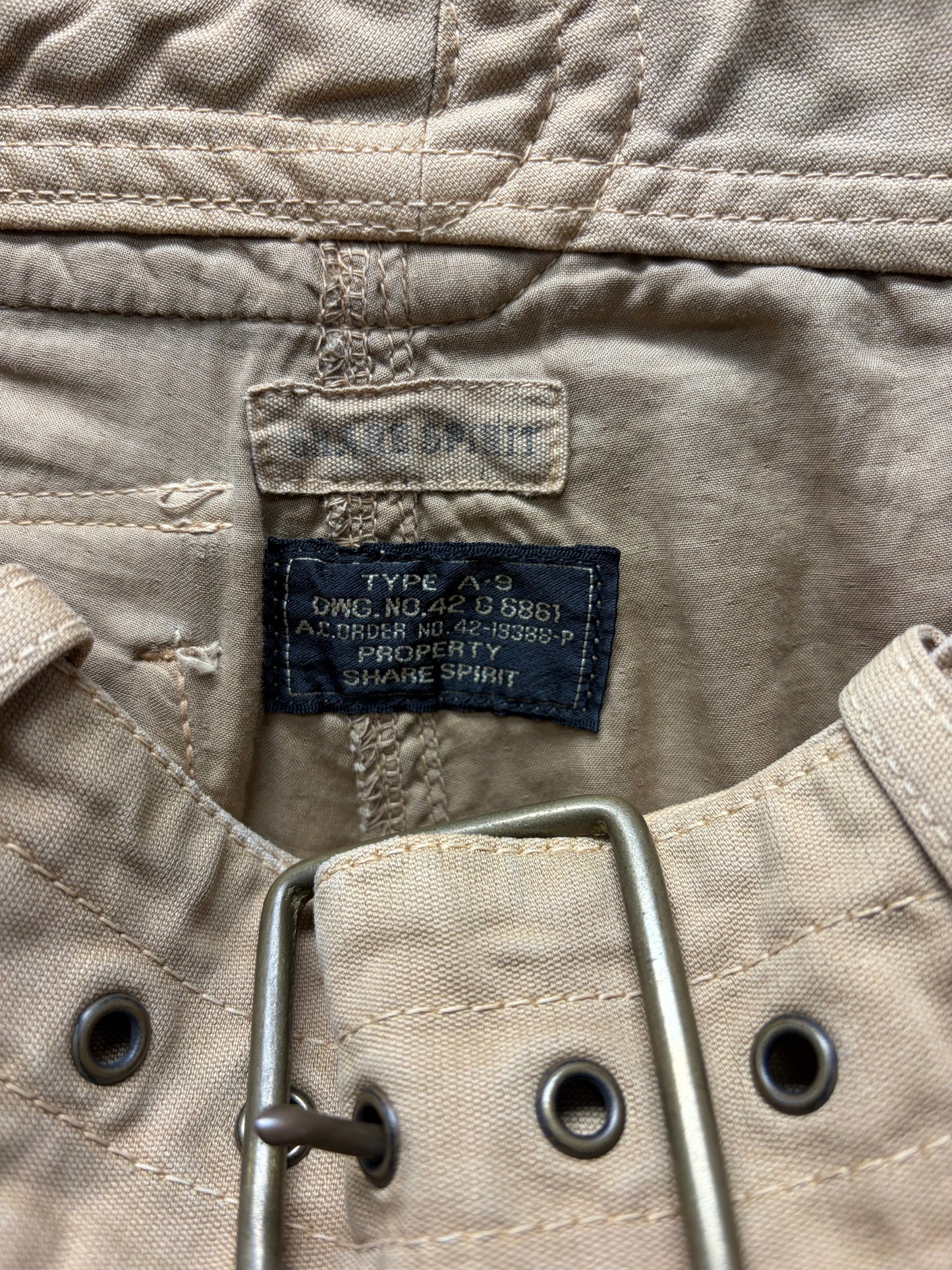 Share Spirit Belted Tan ‘Parachute Cut’ Cargo Pants