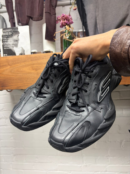 Balenciaga ‘Monday’ Black Leather Low Top Sneakers