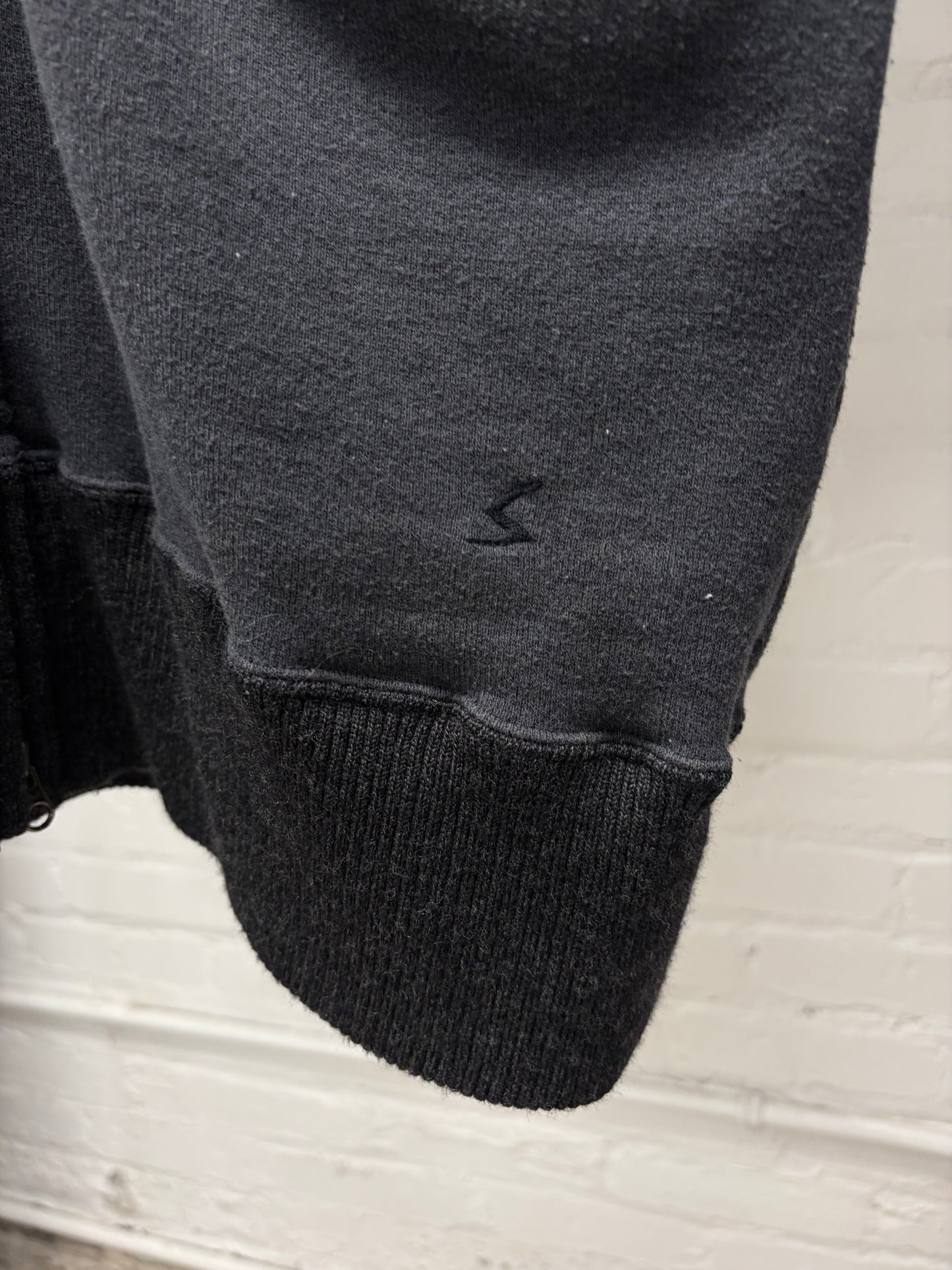 SS2003 Undercover ‘Scab’ Ribbed Cotton ‘Patti Smith’ Bolt Zip-Up Hoodie