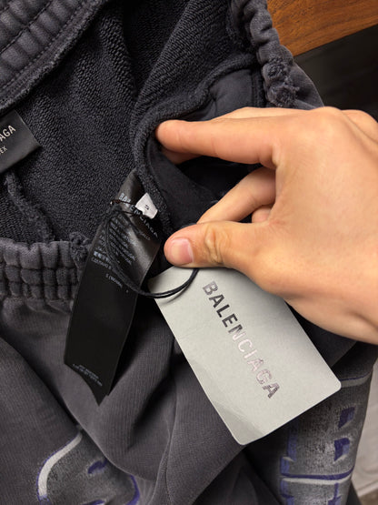 2023 Balenciaga ‘See Now Buy Now’ Distressed Heavyweight Cotton Sweatpants