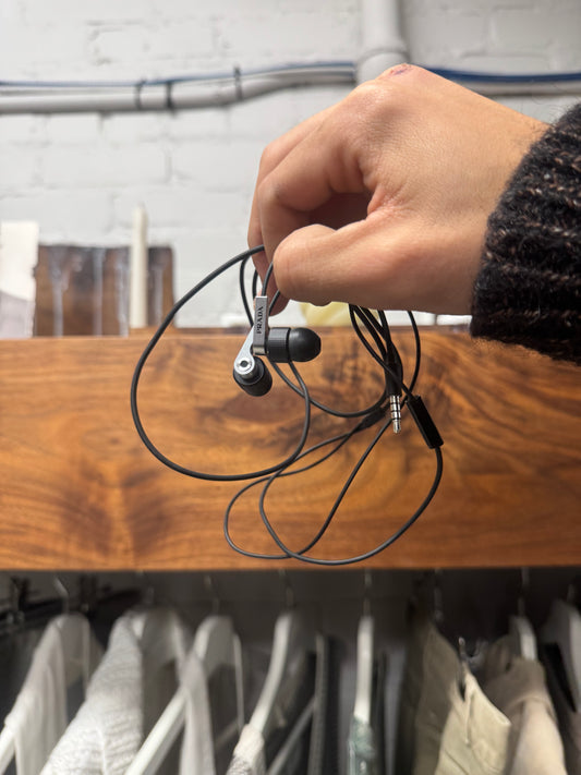 2007 Prada x L.G. Wired Black/Silver Earbuds