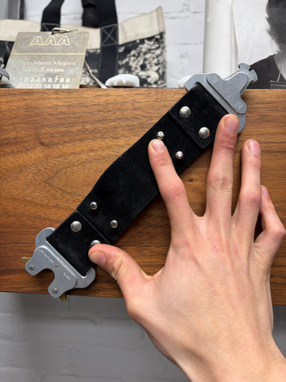 Alyx Studios Classic ‘Rollercoaster’ Black Blistered Leather Bracelet